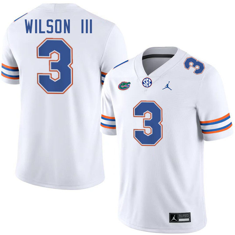 Eugene Wilson III Florida Jersey,Florida Gators #3 Eugene Wilson III Jersey Youth Uniforms-White